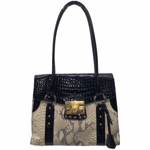 Tiziana Snakeskin Crocodile Leather Shoulder Bag